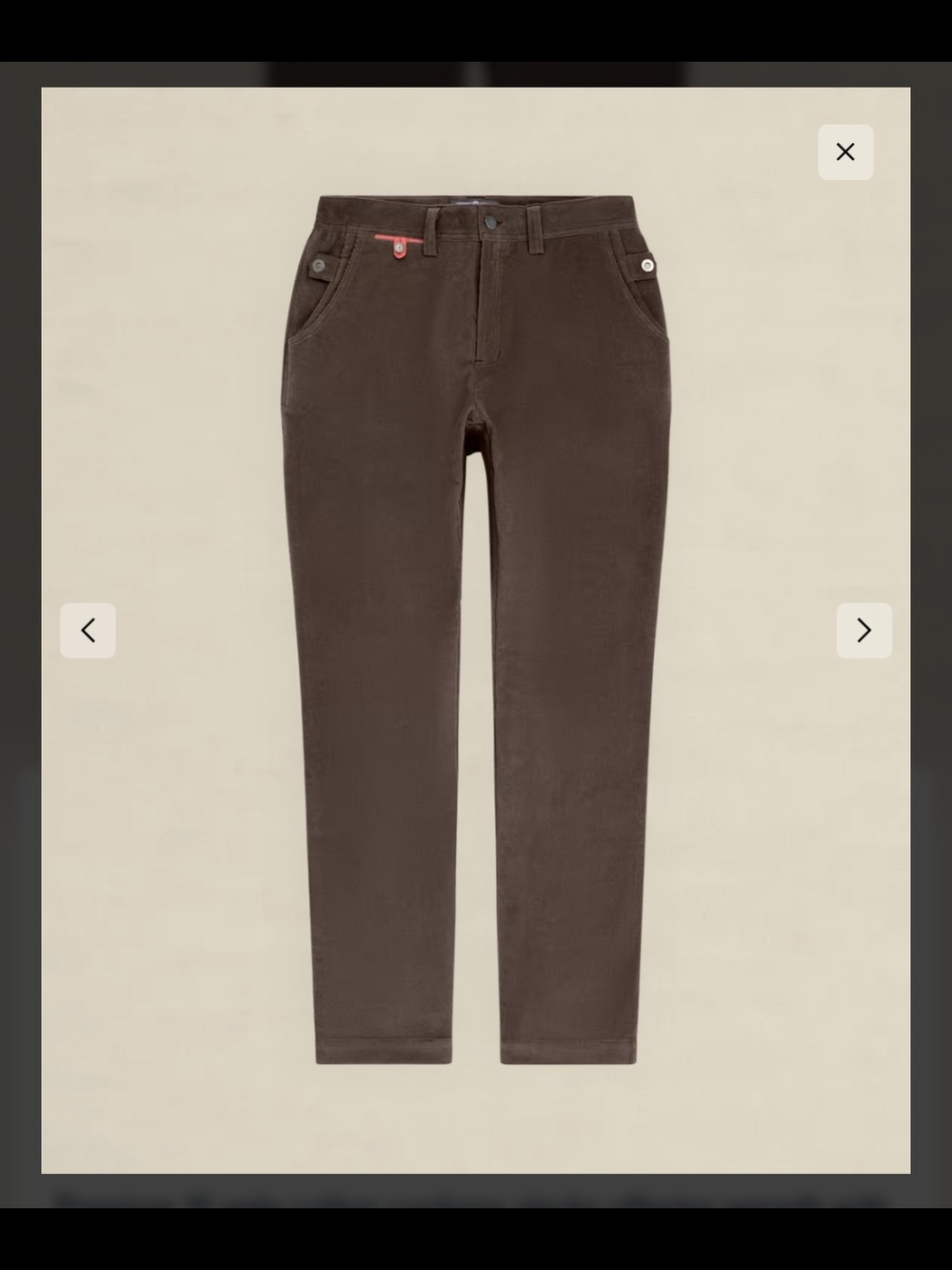 Amundsen Men's Brown Corduroy Slacks - 16 Wale - Picture 2 of 5